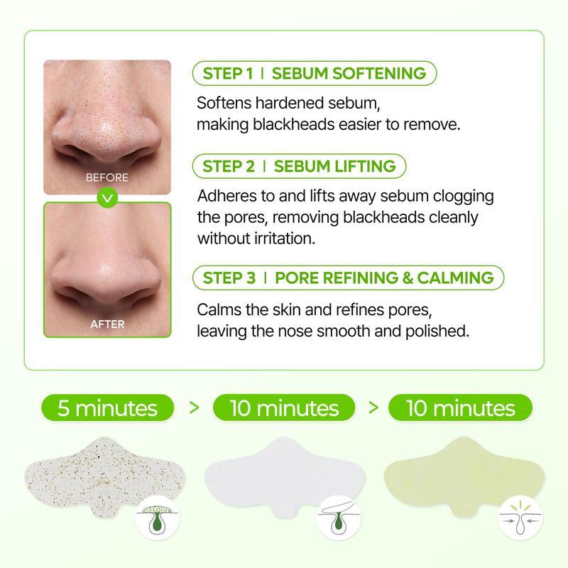 [Dr.Melaxin Official] CACTOX 3-STEP NOSE MASK PACK with AHA & PHA for Sebum Softening Pore Tightening Skin Repair 3-Step Nose Pore Pack